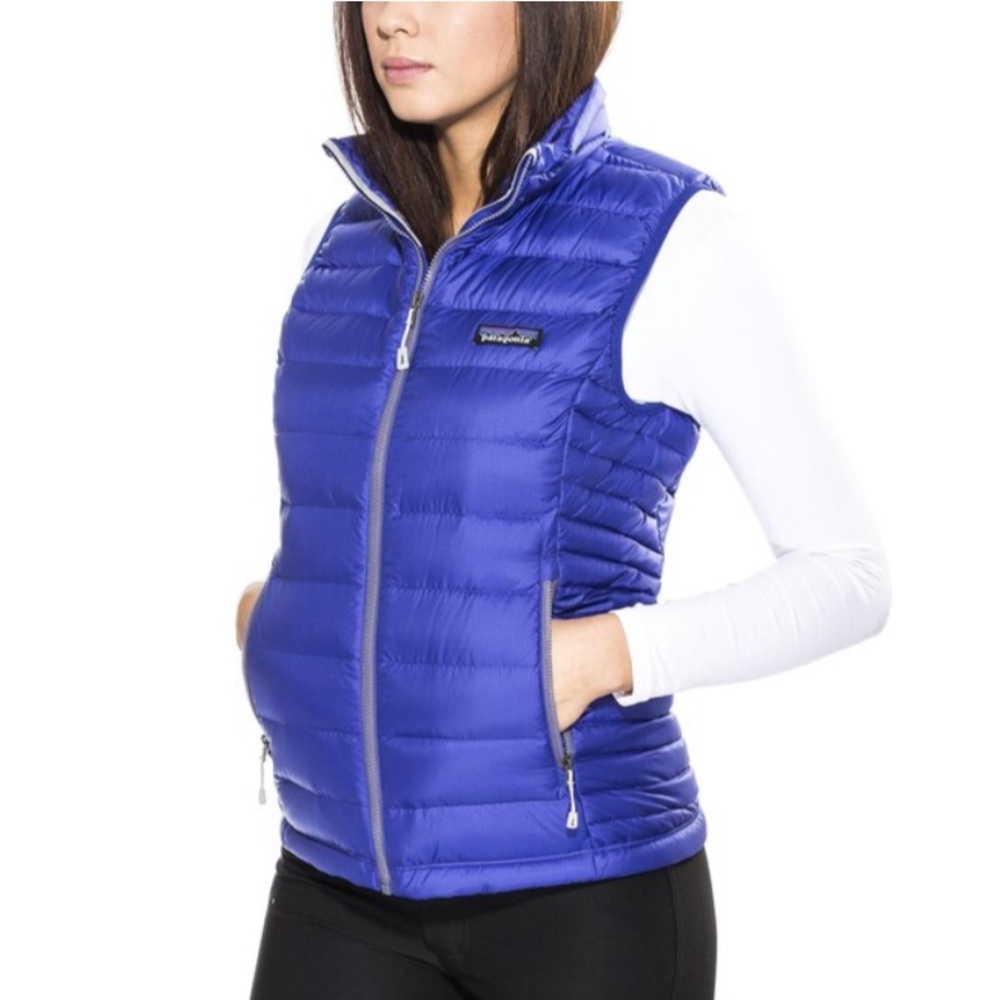 Patagonia Blue Down Sweater Vest, Medium